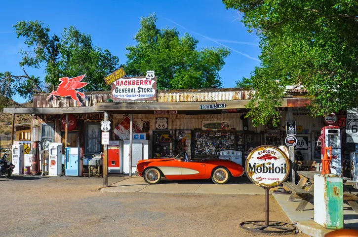 Classic petrol station