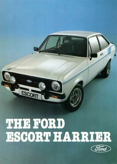 A Ford Escort Harrier poster advert