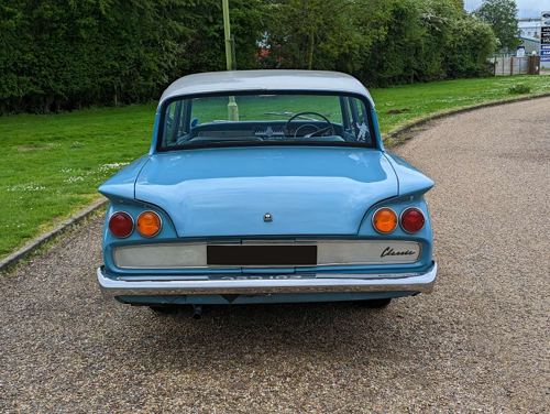 Blue car rear end