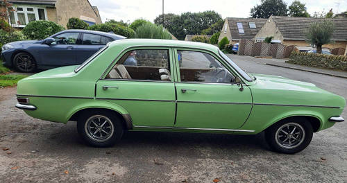 Green car side view