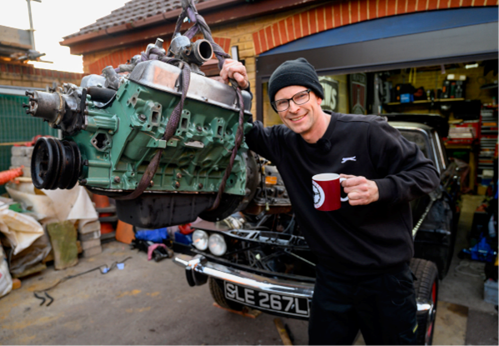 Man and engine
