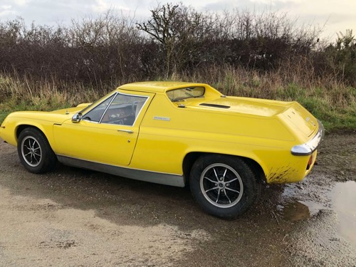Yellow car rear