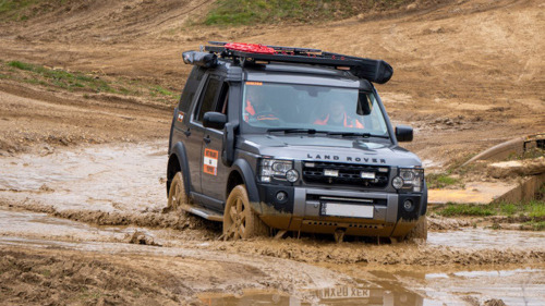Land Rover 4x4 in the mud
