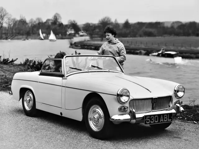An MG Midget on a racetrack