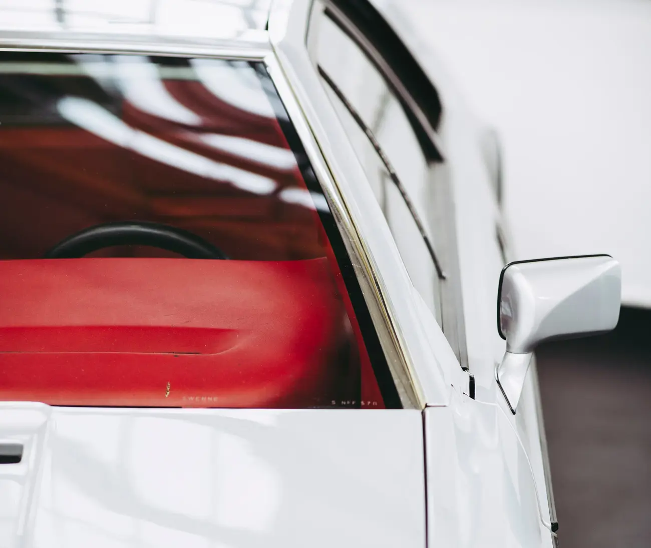 The front of a white Lotus Espirit