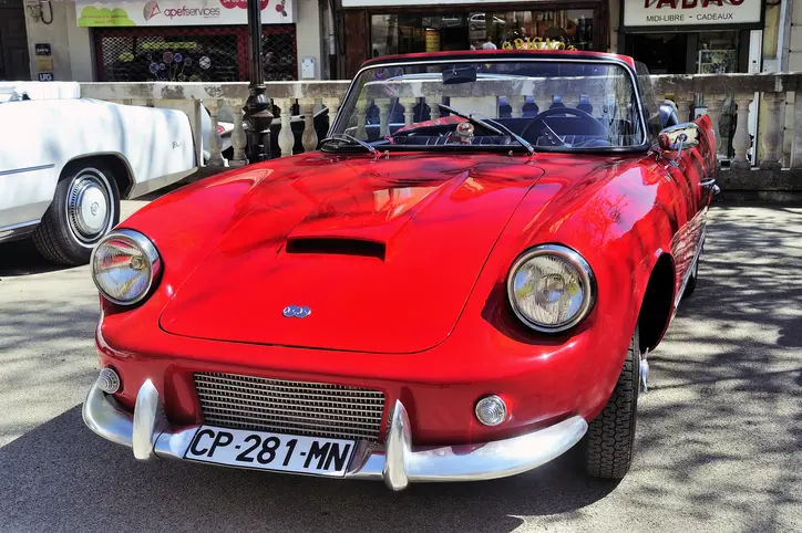 red classic car