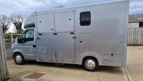 Grey horsebox